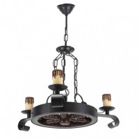 Distribuidor - Lâmpadas Diversas | Lâmpadas Rústicas | LAMPARA RUSTICA RUEDA 3XE27 MARRÓN REGX51X51 CM Ref: 92.527/3